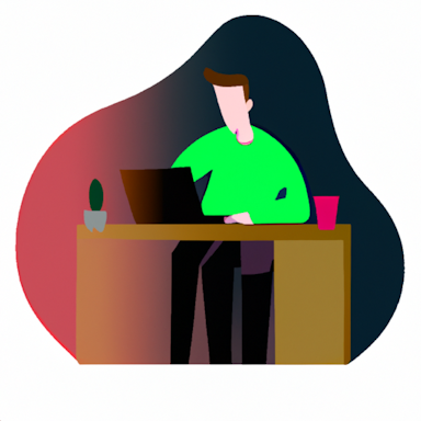flat art illustration of a android engineer