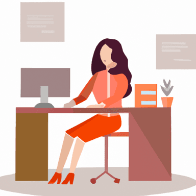 flat art illustration of a Chief of Staff