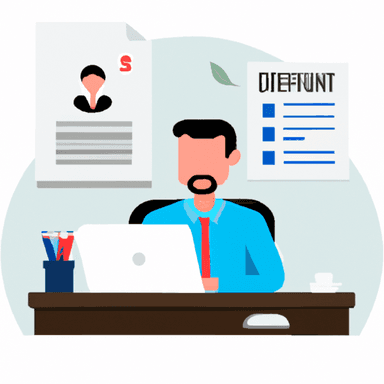 flat art illustration of a Chief of Staff