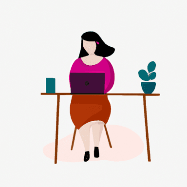 flat art illustration of a content-marketer