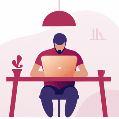 flat art illustration of a Copywriter