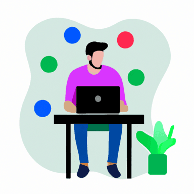 flat art illustration of a Copywriter