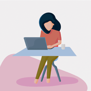 flat art illustration of a copywriter