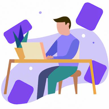 flat art illustration of a Data Analyst