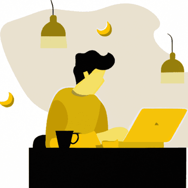 flat art illustration of a Data Analyst