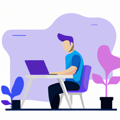 flat art illustration of a data-analyst