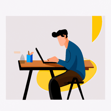 flat art illustration of a Executive Assistant