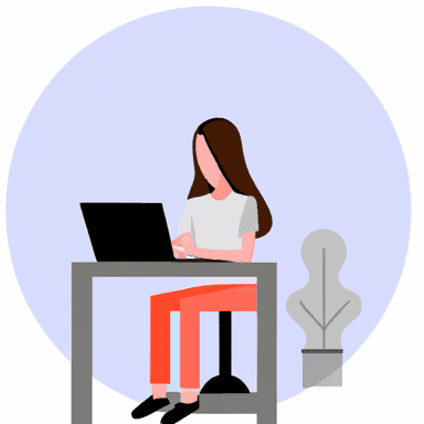 flat art illustration of a Executive Assistant