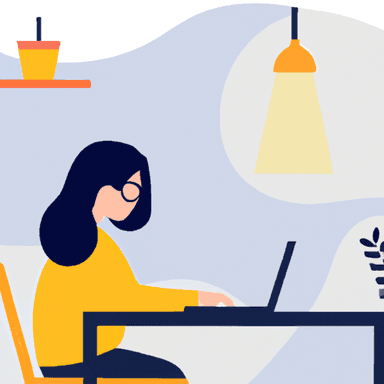 flat art illustration of a IT Support