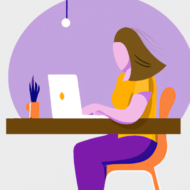 flat art illustration of a marketer