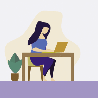 flat art illustration of a ML Engineer