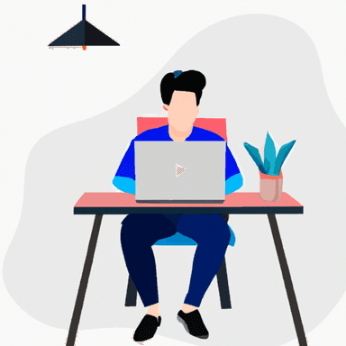 flat art illustration of a ml-engineer