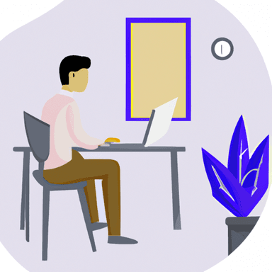 flat art illustration of a ML Engineer