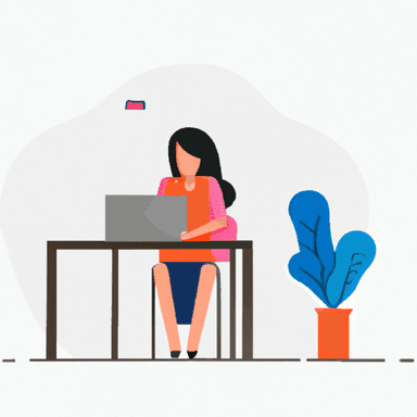 flat art illustration of a ML Engineer