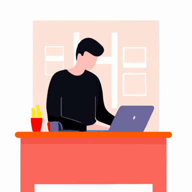 flat art illustration of a program-manager