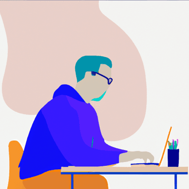 flat art illustration of a QA Engineer