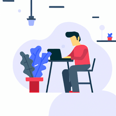 flat art illustration of a recruiter