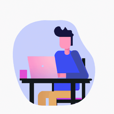 flat art illustration of a Recruiter