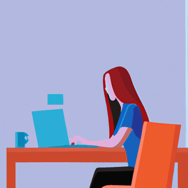 flat art illustration of a Security Engineer