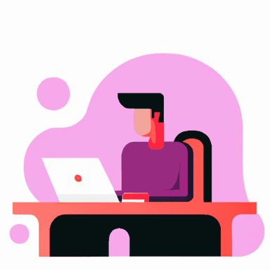 flat art illustration of a software-engineer