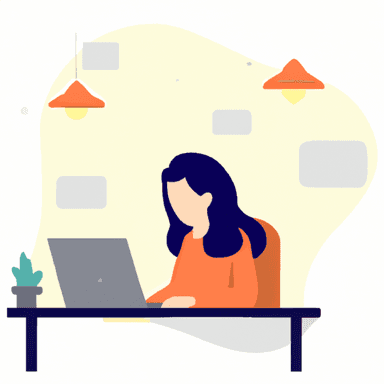 flat art illustration of a Software Engineer