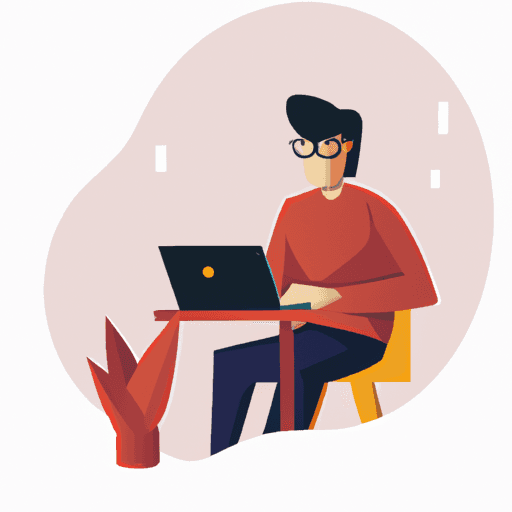 flat art illustration of a Software Engineer