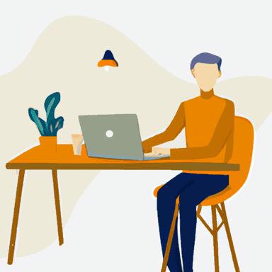 flat art illustration of a UX Researcher