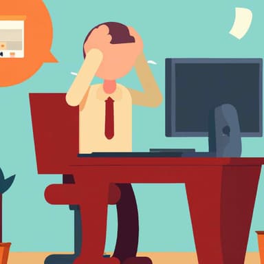 flat art illustration of a person making a mistake at work