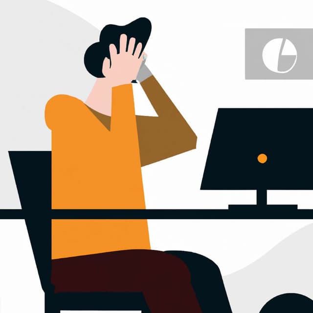flat art illustration of a person making a mistake at work