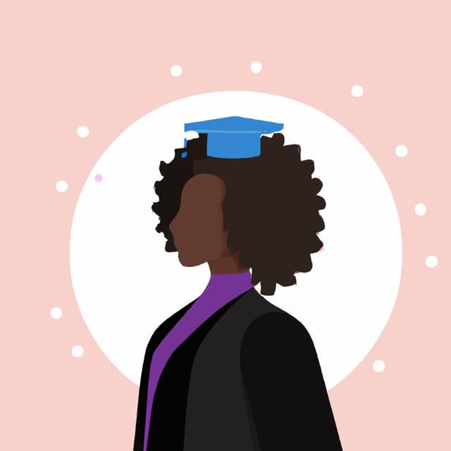 flat art illustration of a phd student