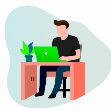 flat art illustration of a android engineer