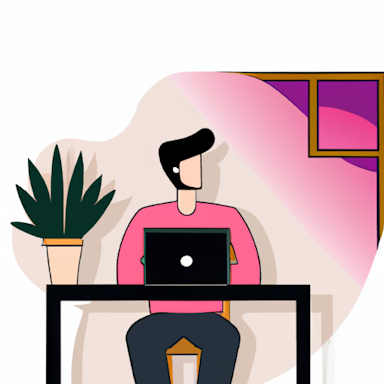 flat art illustration of a backend engineer